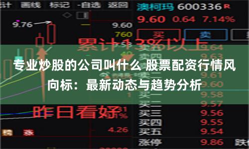 专业炒股的公司叫什么 股票配资行情风向标：最新动态与趋势分析