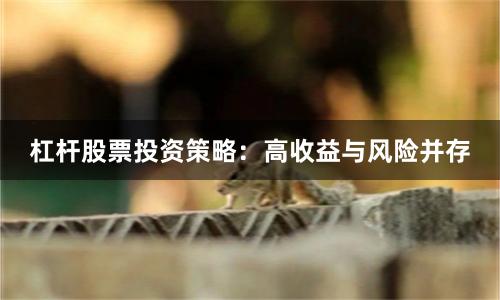 杠杆股票投资策略:高收益与风险并存